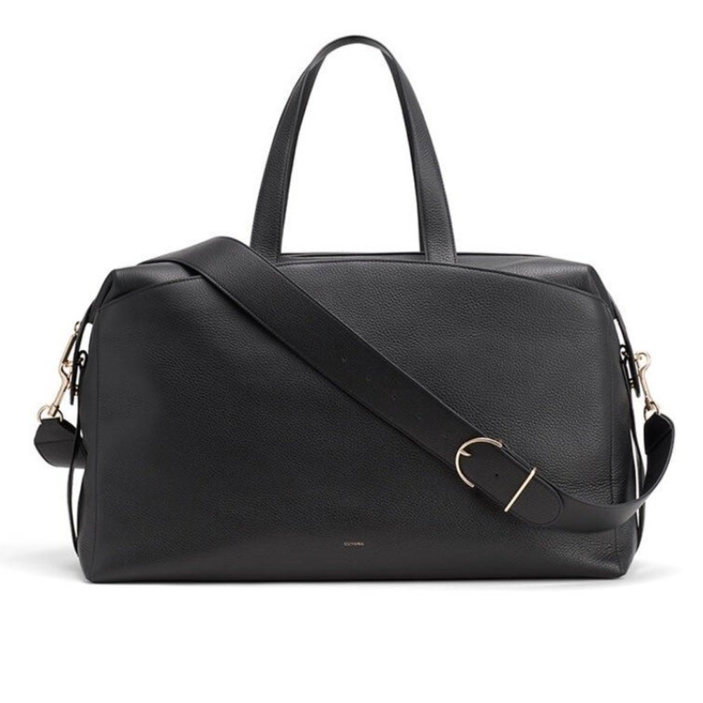 NWT Cuyana Pebbled Leather Weekender Bag Black